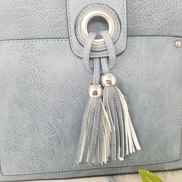 K.Carroll Handbag. Blue with tassel - Picture 4 of 14